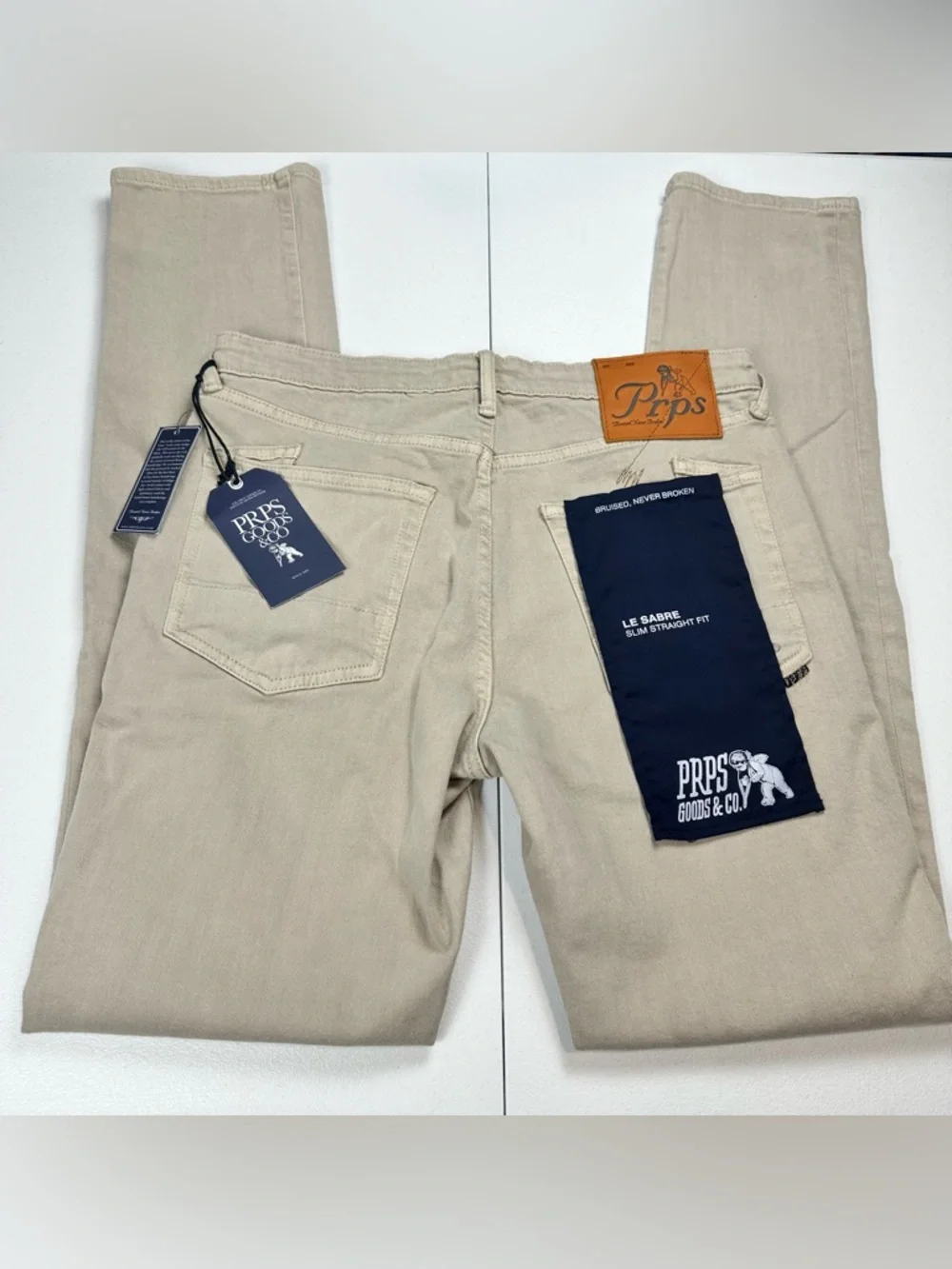 NWT PRPS Jeans Le Sabre Slim Straight Fit Mens Size 32x34 Japanese Denim Stretch